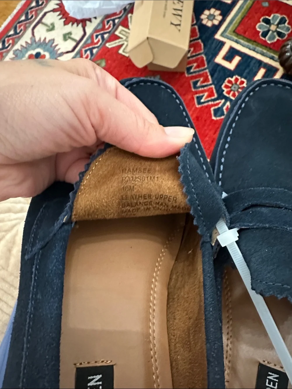 Steve Madden Navy Suede Penny Loafers